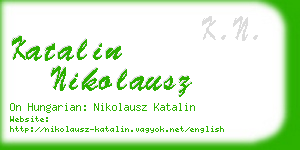 katalin nikolausz business card